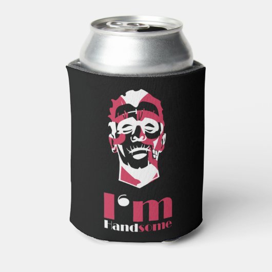 Ik ben handig abstract gezicht Hoesje-Mate iPhone Blikjeskoeler (Blikje Achterkant)