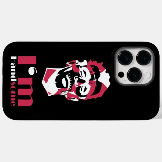 Ik ben handig abstract gezicht Hoesje-Mate iPhone Case-Mate iPhone Case (Achterkant (horizontaal))