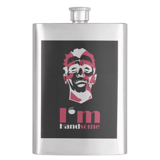 Ik ben handig abstract gezicht Hoesje-Mate iPhone  Flacon (Voorkant)