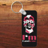 Ik ben handig abstract gezicht Hoesje-Mate iPhone  Sleutelhanger (Voorkant)
