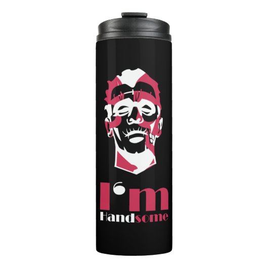 Ik ben handig abstract gezicht Hoesje-Mate iPhone  Thermosbeker (Voorkant)