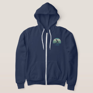 Ik ben handtekening Ocean Green Zip-Up Hoodie