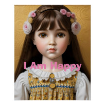 Ik ben Happy Doll Bevestiging Poster