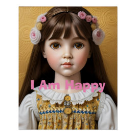 Ik ben Happy Doll Bevestiging Poster
