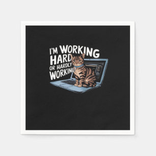 Ik ben hard aan het werken of nauwelijks aan honkb servet