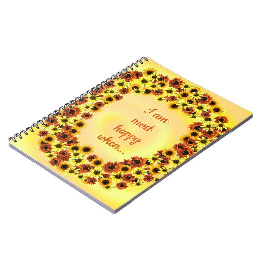 Ik ben heel blij als, Wreathe of Sunflower Notitieboek (Linkerzijde)