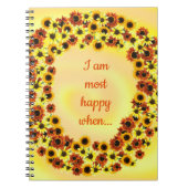 Ik ben heel blij als, Wreathe of Sunflower Notitieboek (Voorkant)
