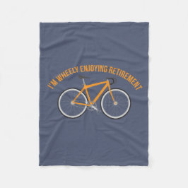 Ik ben heel blij met de fiets Retirement Funny Fleece Deken