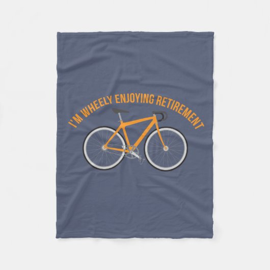 Ik ben heel blij met de fiets Retirement Funny Fleece Deken (Voorkant)