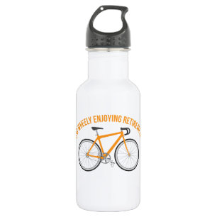 Ik ben heel blij met de fiets Retirement Funny Waterfles