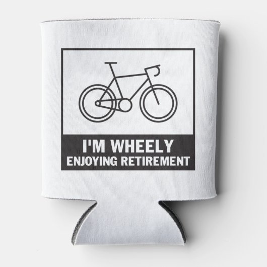 Ik ben heel blij met de pensionering Funny Bicycle Blikjeskoeler (Voorkant)