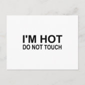 Ik ben heet Niet aanraken Briefkaart (Voorkant)