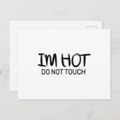 Ik ben heet Niet aanraken Briefkaart (Voorkant / Achterkant)