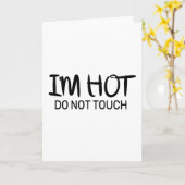 Ik ben heet Niet aanraken Kaart (Gele Bloem)