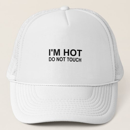 Ik ben heet. Niet aanraken Trucker Pet (Voorkant)