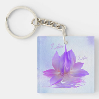 Ik Ben Heilige Paarse Vlam Lotus Sleutelhanger