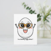Ik ben helemaal Ei-geciteerd vrolijk ei dragen bri Briefkaart (Staand voorkant)