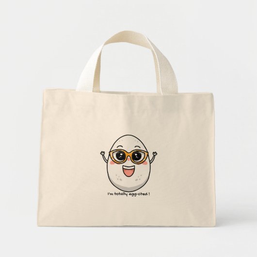 Ik ben helemaal Ei-geciteerd vrolijk ei dragen bri Mini Tote Bag (Voorkant)