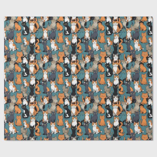 Ik ben helemaal gek op katten cadeaupapier (Vlak)