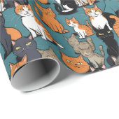 Ik ben helemaal gek op katten cadeaupapier (Rol Hoek)