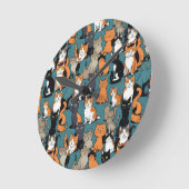 Ik ben helemaal gek op katten ronde klok (Hoek)