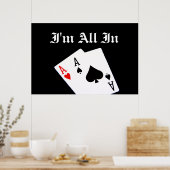 Ik ben helemaal in Poker Poster (Keuken)