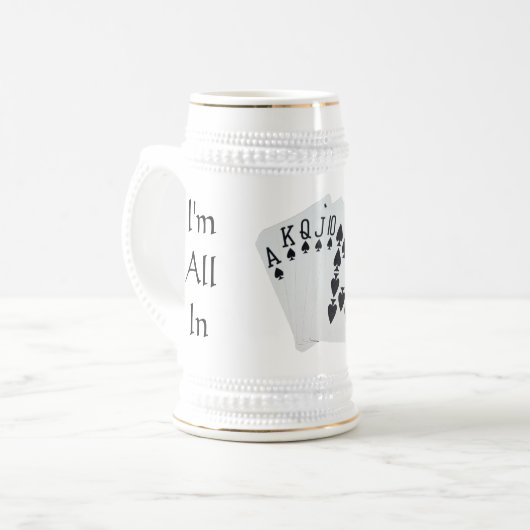 Ik ben helemaal in Stein Bierpul (Voorkant links)