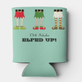 Ik ben helemaal opgefokt! Grappige kerst elven Blikjeskoeler (Achterkant)