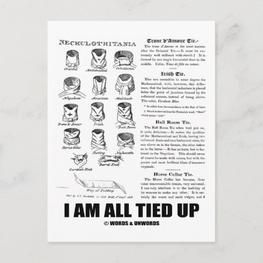 Ik ben helemaal vastgebonden (Stropdas Kennis Humo Briefkaart (Voorkant)