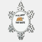 Ik ben helemaal weg van die smeerlap tin sneeuwvlok ornament (Rechts)