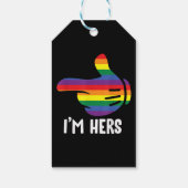 Ik ben Hers Rainbow Lesbian Couple Funny LGBT Prid Cadeaulabel (Achterkant)