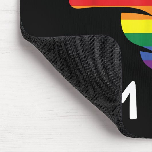 Ik ben Hers Rainbow Lesbian Couple Funny LGBT Prid Muismat (Hoek)