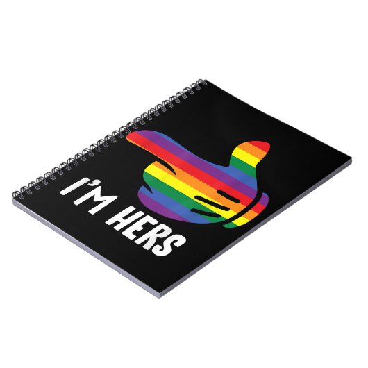 Ik ben Hers Rainbow Lesbian Couple Funny LGBT Prid Notitieboek (Linkerzijde)