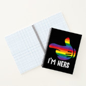 Ik ben Hers Rainbow Lesbian Couple Funny LGBT Prid Notitieboek (Binnen)