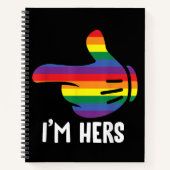 Ik ben Hers Rainbow Lesbian Couple Funny LGBT Prid Notitieboek (Voorkant)
