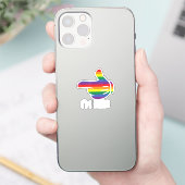 Ik ben Hers Rainbow Lesbian Couple Funny LGBT Prid Sticker (Telefoon)