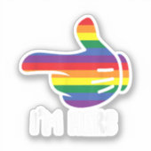 Ik ben Hers Rainbow Lesbian Couple Funny LGBT Prid Sticker (Voorkant)