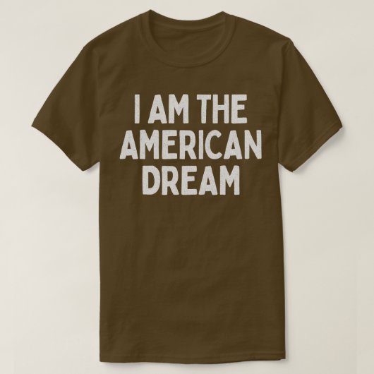 Ik ben het Amerikaanse Dream Retro Faded Style Des T-shirt (Design voorkant)