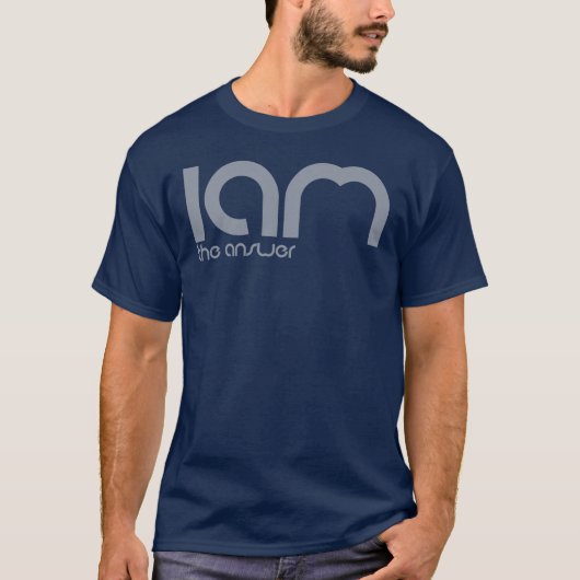 Ik ben het antwoord T-Shirt (logo) - Mannelijk (pa (Voorkant)