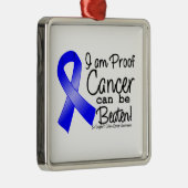 Ik ben het bewijs dat Colon Cancer kan worden gesl Metalen Ornament (Rechts)