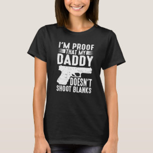 Ik ben het bewijs dat mijn papa geen blaadjes dood t-shirt