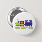 Ik ben het Big Brother Train T-shirt Ronde Button 5,7 Cm (Voorkant /achterkant)