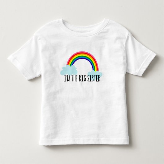 Ik ben het Big Sister Rainbow Toddle T-shirt (Voorkant)