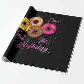 Ik ben het Birthday Girl Donut Birthday Party Them Cadeaupapier (Uitgerold)