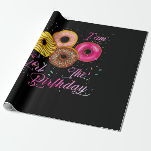 Ik ben het Birthday Girl Donut Birthday Party Them Cadeaupapier