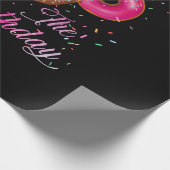 Ik ben het Birthday Girl Donut Birthday Party Them Cadeaupapier (Hoek)