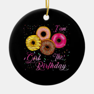 Ik ben het Birthday Girl Donut Birthday Party Them Keramisch Ornament