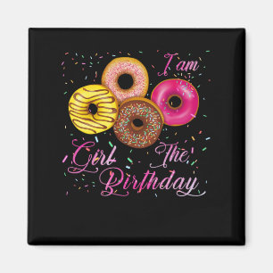 Ik ben het Birthday Girl Donut Birthday Party Them Magneet