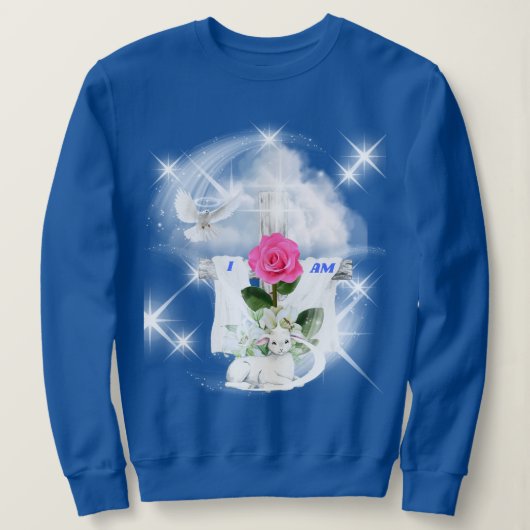 Ik ben het blauwe sweatshirt van Resurrection (Design voorkant)