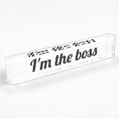 Ik ben het Bord voor Boss Name Naambordje